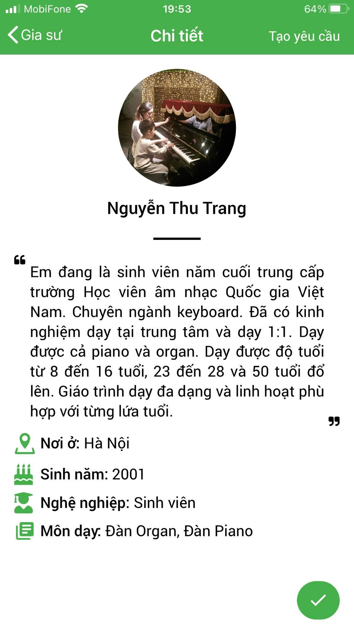 học kèm piano